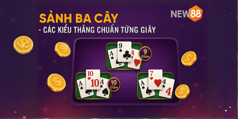 Các kiểu thắng đặc biệt trong bài ba cây tại NEW88