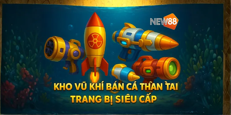 Vũ khí đa dạng và hiện đại trong Bắn Cá Thần Tài New88